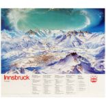 Sport Poster Innsbruck Winter Olympics Ski Tirol Austria Map Mountain