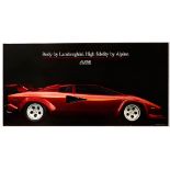 Advertising Poster Lamborghini Countach Body Alpine HiFi