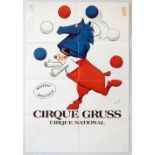 Advertising Poster Cirque Gruss National Circus France
