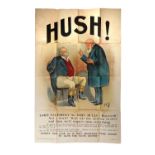 Propaganda Poster Hush Lord Salisbury John Bull Conservatives