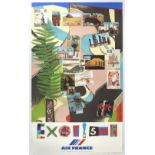 Travel Poster Air France Airline Exotisme Exoticism Roger Bezombes