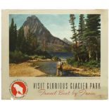 Travel Poster Glacier National Park John Kabel Great Northern Railways 1940
