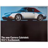 Advertising Poster Porsche Carrera Cabriolet 911 Excitement Germany