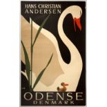 Travel Poster Hans Christian Andersen Odense Denmark