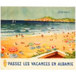 Travel Poster Holidays Beach Albania Albanie Albturist