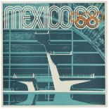 Sport Poster Mexico Olympics 1968 Swimming Pool Lance Wyman
