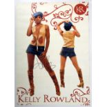 Advertising Poster Kelly Rowland Signed Autograph