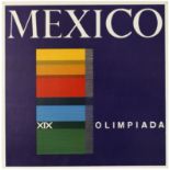 Sport Poster Mexico Olympics 1968 Colourful Rugs Lance Wyman