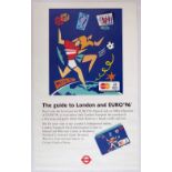 Advertising Poster London Transport Guide UEFA European Football Championship
