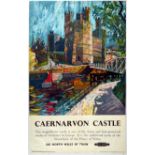 Original Travel Poster Caernarvon Castle British Railways