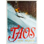 Original Sport Poster Taos New Mexico Ski USA Skiing