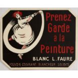 Original Advertising Poster Blanc L Faure Fresh Paint Vercasson