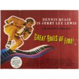 Original Movie Poster Great Balls of Fire Jerry Lee Lewis