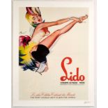Original Advertising Poster Lido Cabaret Paris Brenet