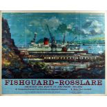 Original Travel Poster Fishguard Rosslare Ireland British Railways