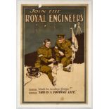 Original Propaganda Poster Join the Royal Engineers GB Recruitment