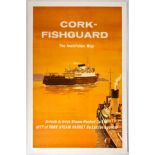Original Travel Poster Cork Fishguard The Innisfallen Way Ferry