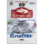 Original Sport Poster Rallye Monte Carlo 2001