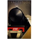 Original Advertising Poster Exactitude Art Deco Fix Masseau Railway