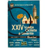 Original Sport Poster Cycling Race Vuelta Levante Spain