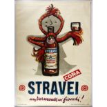 Original Advertising Poster Stravei Vermouth Alcohol Mario Gros