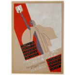 Original Advertising Poster Art Deco Llonch and Sala Spain Fashion Fabrics