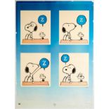 Original Advertising Poster Snoopy Schulz Woodstock Sleeping Hallmark