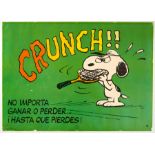 Original Advertising Poster Snoopy Schulz Tennis Win or Lose Hallmark