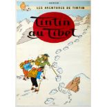 Original Advertising Poster Tintin au Tibet Herge