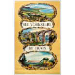 Original Travel Poster See Yorkshire by Train British Railways