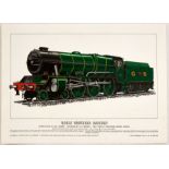 Original Advertising Poster Queen Class 800 Locomotive Great Southern Railway