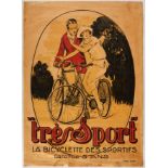 Original Sport Poster Tres Sport Bicyclette France Bicycle