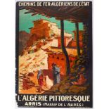 Original Travel Poster Algeria State Railways