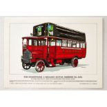 Original Advertising Poster The Birmingham and Midland Motor Omnibus