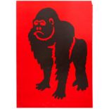 Original Advertising Poster Philips Schwarzlicht Gernot Huber Red Gorilla