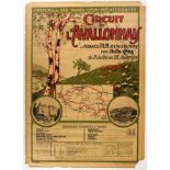 Original Travel Poster Avallon Circuit PLM Railway