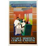 Original Travel Poster Venice Simplon Orient Express Dining