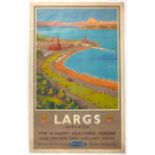 Original Travel Poster Largs Ayrshire British Railways
