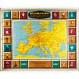 Original Travel Poster European Railway Services Map British Railways