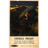 Original Travel Poster Express Freight British Railways