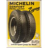 Original Advertising Poster Michelin Tyres Zigzag Bibendum Tires