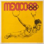 Original Sport Poster Mexico 1968 Olympics Gymnastics Rings Lance Wyman