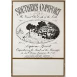 Original Advertising Poster Set Southern Comfort Whisky Alcohol