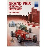 Original Sport Poster Grand Prix De Monaco Historique 1997