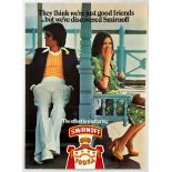 Original Advertising Poster Smirnoff Vodka Good Friends