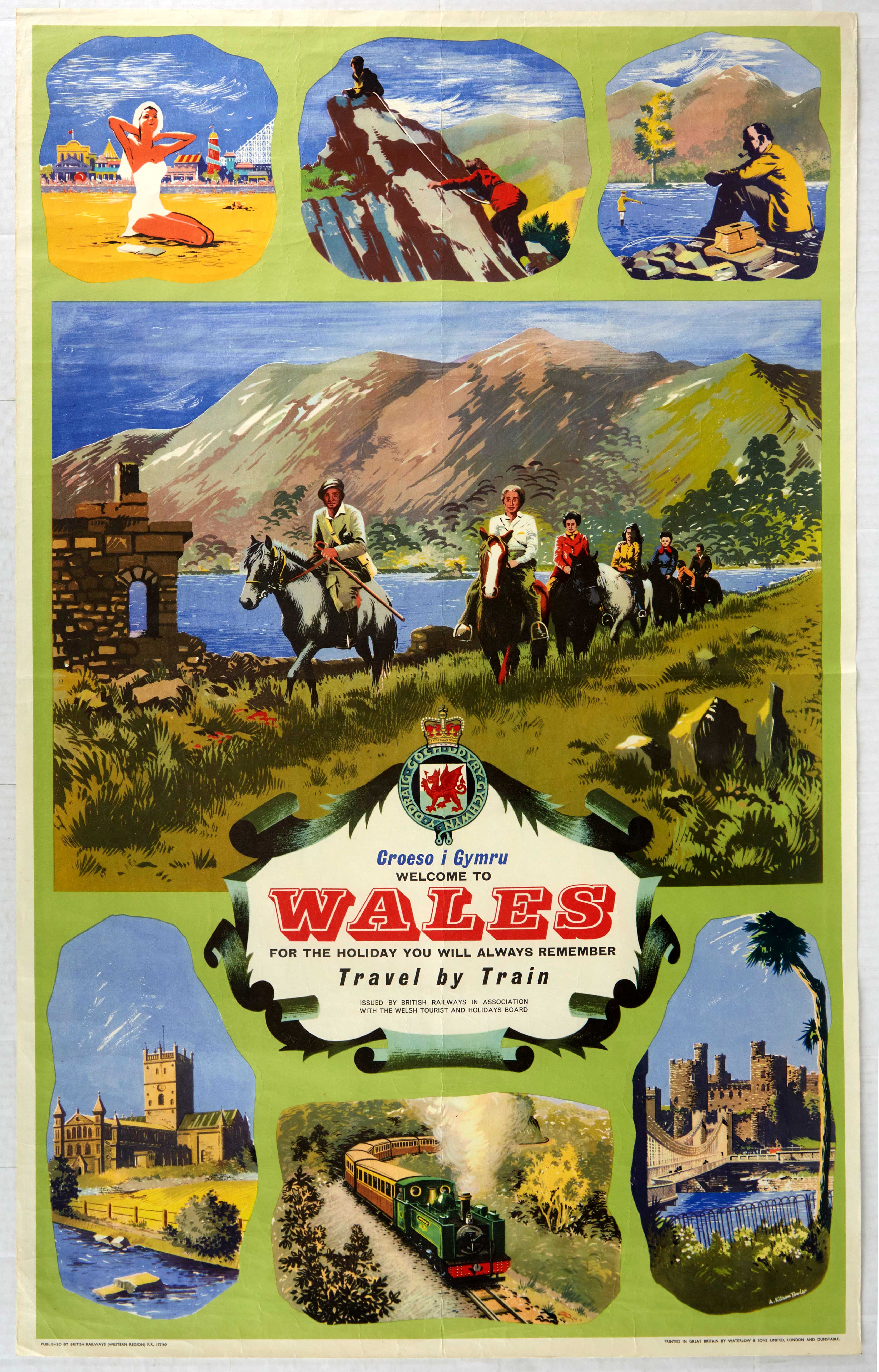 Original Travel Poster Wales British Railways Kitson Towler