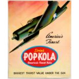 Original Advertising Poster Pop Kola Vought F4U Corsair WWII USA