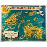 Original Travel Poster Channel Islands Guernsey Alderney Sark Jersey British Railways