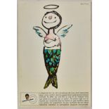 Original Advertising Poster Citroen Hydropneumatique DS ID19 Angel Mermaid