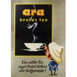 Original Advertising Poster Ara Broken Tea